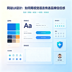 回民建站-网站UI设计：如何用视觉语言传递品牌信任感